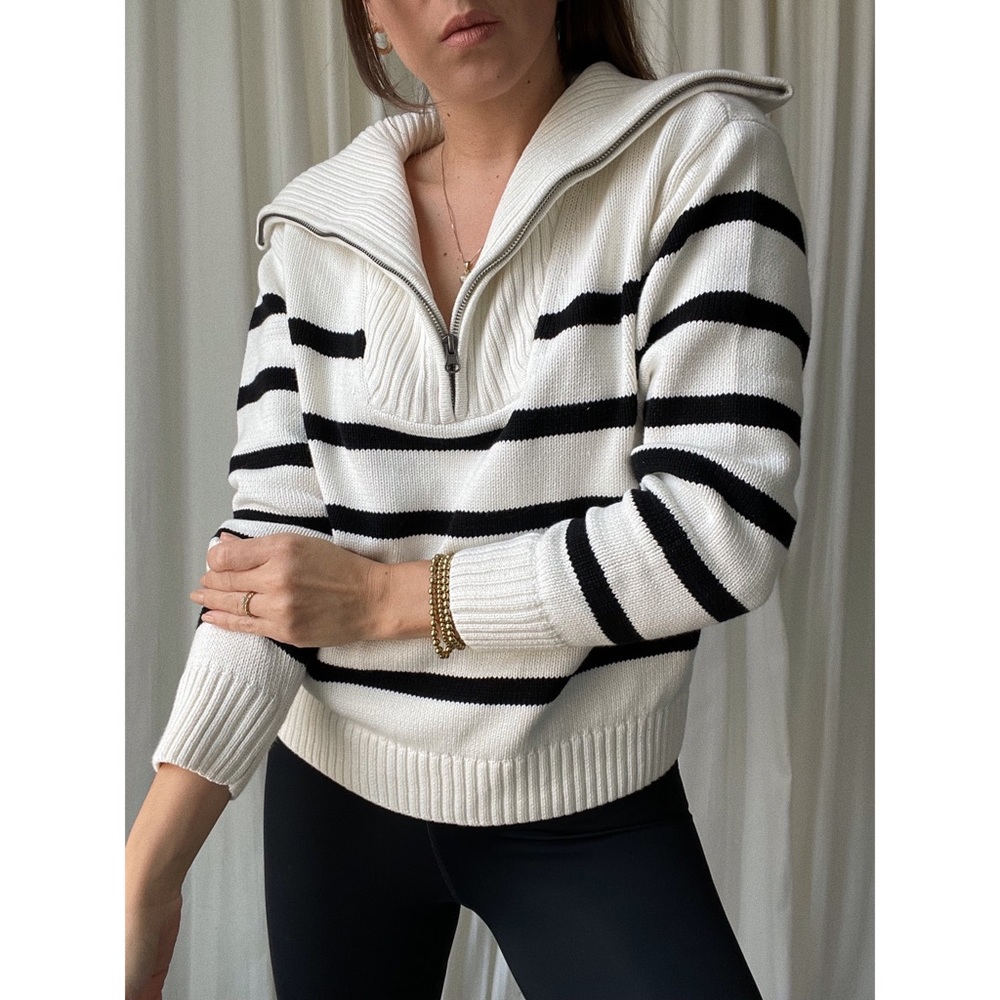 JANE STRIPED PULLOVER — In Off white - Picture 7 of 9